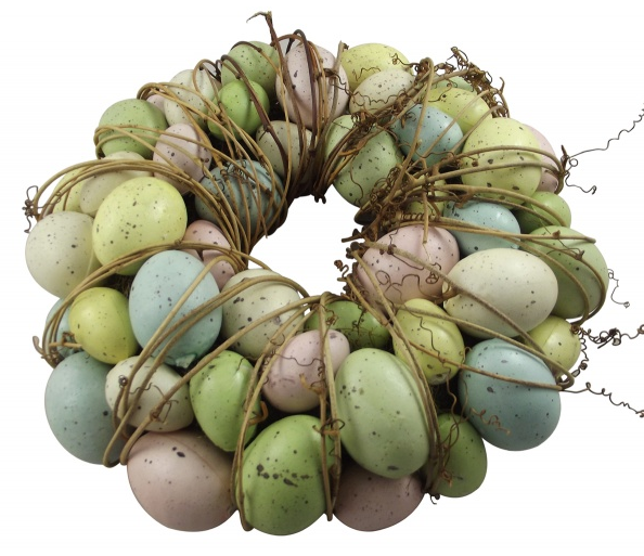Gisela Graham Easter Speckled Egg Wreath